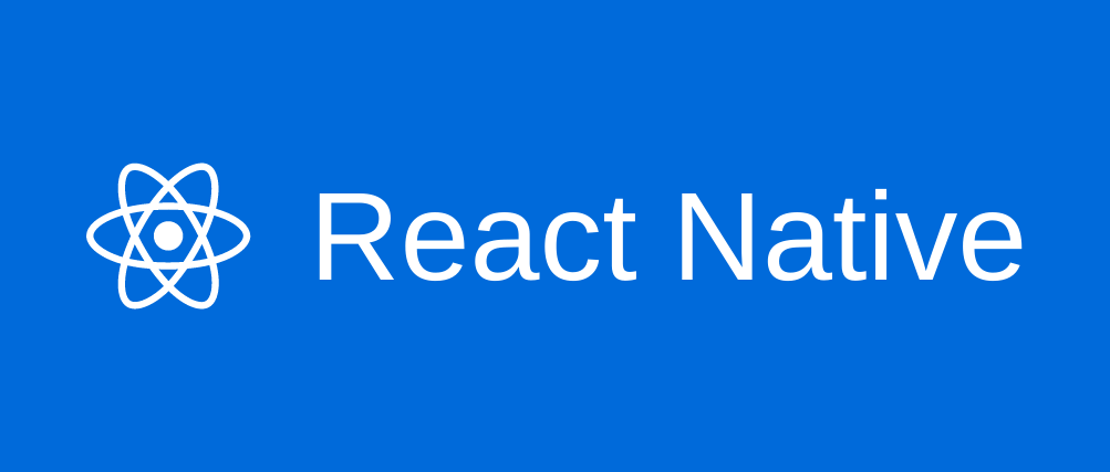 Image React native logo on blue background